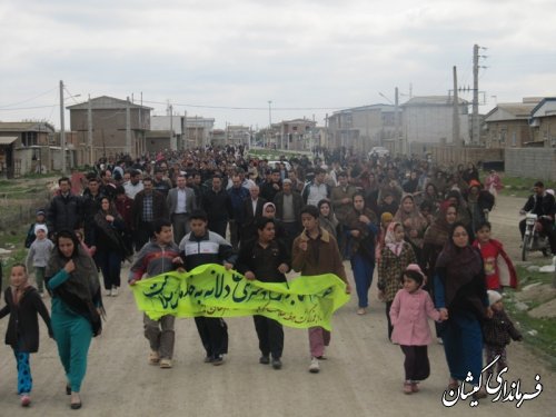 همایش بزرگ پیاده روی خانوادگی در شهرستان گمیشان برگزار شد