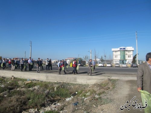 مراسم روز زمین پاک با حضور فرماندار گمیشان برگزار شد