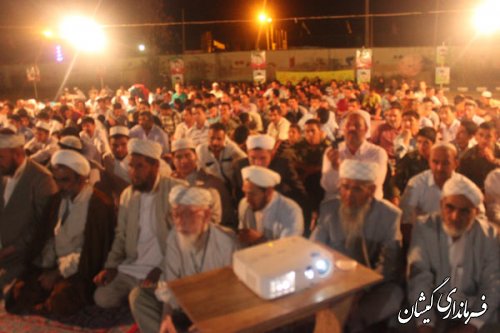 مراسم وداع با 2شهید گمنام غواص در شهرستان گمیشان