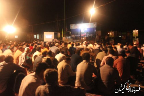 مراسم وداع با 2شهید گمنام غواص در شهرستان گمیشان