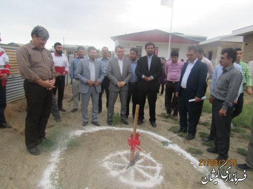 کلنگ زنی 3 واحد مسکونی مدد جو در شهرستان گمیشان