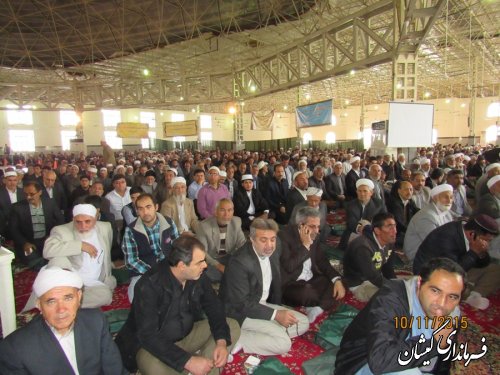 فرماندار گمیشان در مراسم بزرگداشت جان باختگان منا استان در مصلای اهل سنت گنبد کاووس حضور یافت