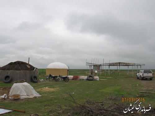 بازدید فرماندارگمیشان از محل استقرار کمپ نوروزی و آماده سازی دهکده توریستی و تفریحی شهرستان