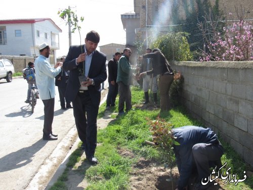 کاشت نهال توسط بخشدار گلدشت به مناسبت هفته منابع طبیعی