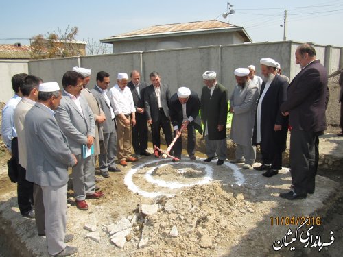 مراسم کلنگ زنی خانه بهداشت روستای دهنه شهرستان برگزار شد