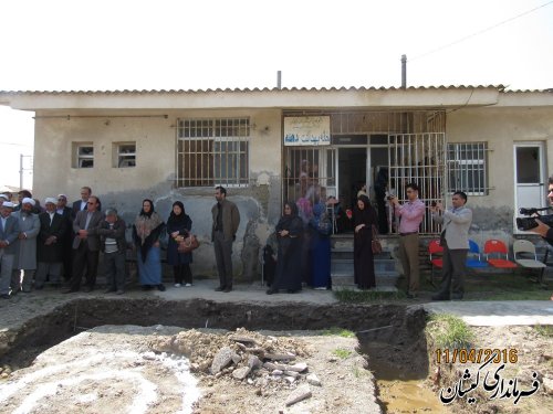 مراسم کلنگ زنی خانه بهداشت روستای دهنه شهرستان برگزار شد