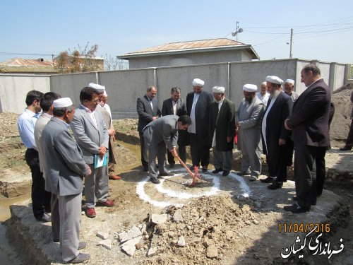 مراسم کلنگ زنی خانه بهداشت روستای دهنه شهرستان برگزار شد