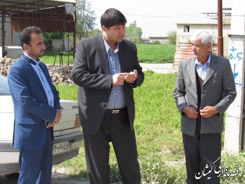 بازدید بخشدار گلدشت از مراحل اجرایی طرح هادی روستای بصیرآباد