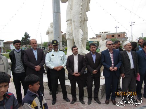 حمل نمادین مشعل اولین المپیاد فرهنگی ورزشی استان در شهرستان گمیشان