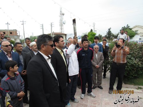 حمل نمادین مشعل اولین المپیاد فرهنگی ورزشی استان در شهرستان گمیشان