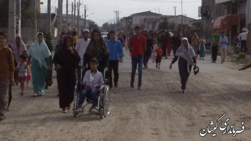 همایش بزرگ پیاده روی خانوادگی در شهرستان گمیشان برگزار شد