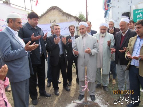 مراسم کلنگ زنی اجرای طرح هادی روستای قلعه توماجلر برگزار شد