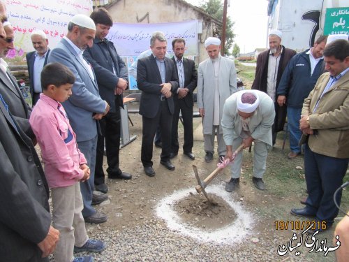 مراسم کلنگ زنی اجرای طرح هادی روستای قلعه توماجلر برگزار شد