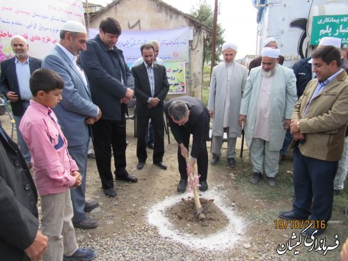 مراسم کلنگ زنی اجرای طرح هادی روستای قلعه توماجلر برگزار شد