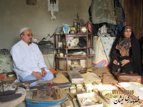 بازدید مدیر کل امور بانوان و خانواده استانداری از مشاغل خانگی و تعاونی های بانوان