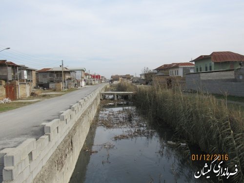 بازدید  فرماندار گمیشان از کانال داخل شهر گمیش تپه