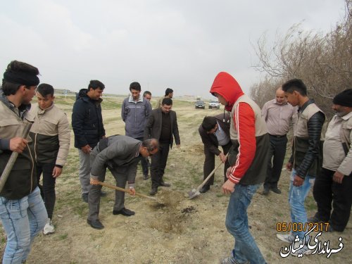 مرحله سوم کاشت نهال محور گمیش تپه به خواجه نفس برگزار شد