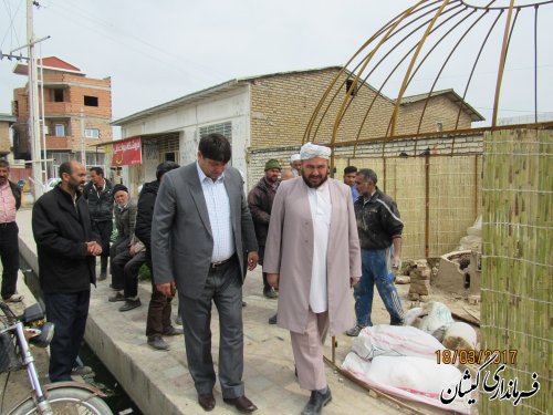 بازدید فرماندار گمیشان از محل استقرار کمپ نوروزی خواجه نفس