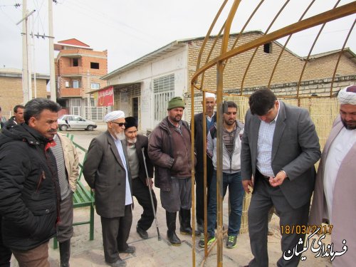 بازدید فرماندار گمیشان از محل استقرار کمپ نوروزی خواجه نفس