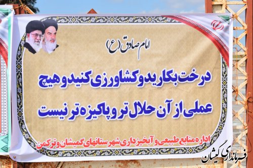 مراسم متمرکز درختکاری شهرستان گمیشان در روستای قره کیله 