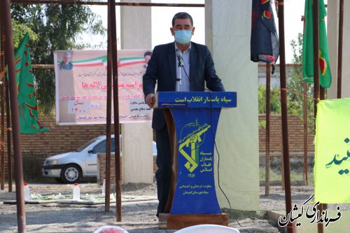 مراسم غبارروبی مزار شهدای گمنام شهرستان گمیشان برگزار شد
