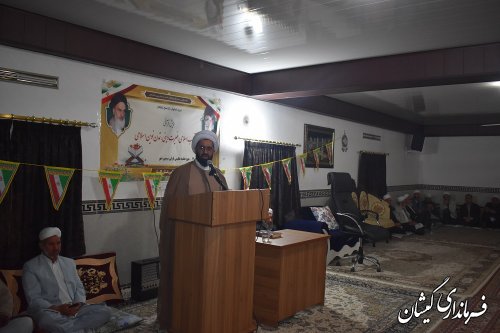 حضور فرماندار گمیشان در همایش انقلاب اسلامی ،غیرت دینی ، تمدن نوین اسلامی 