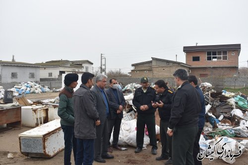 بازدید فرماندار گمیشان از مرکز جمع آوری ضایعات
