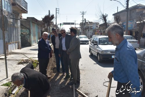 بازدید فرماندار گمیشان از اجرای پروژه نجما در گمیش تپه