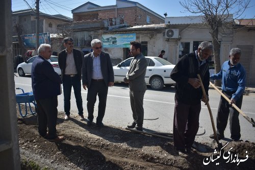 بازدید فرماندار گمیشان از اجرای پروژه نجما در گمیش تپه
