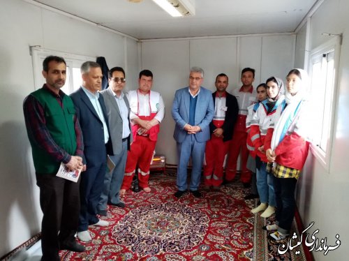 بازدید فرماندار از محل استقرار کمپ نوروزی هلال احمر شهرستان