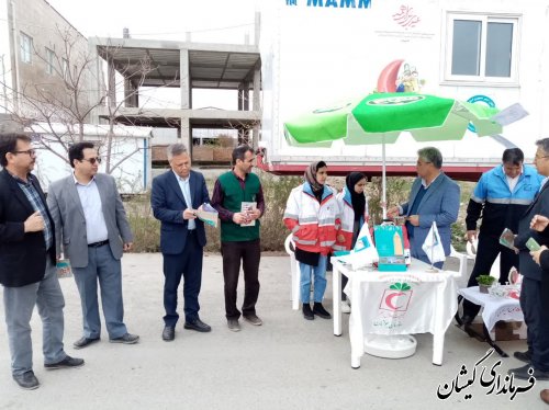 بازدید فرماندار از محل استقرار کمپ نوروزی هلال احمر شهرستان