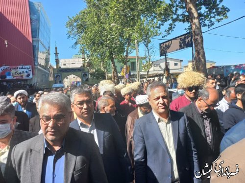حضور فرماندار گمیشان در مراسم تشییع پیکر پاسدار شهید مقداد مهقانی