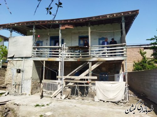 بازديد مشترک فرماندار گمیشان و مدیر کل دفتر امور شهری استانداری از بافت تاریخی گمیش تپه