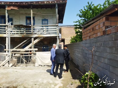 بازديد مشترک فرماندار گمیشان و مدیر کل دفتر امور شهری استانداری از بافت تاریخی گمیش تپه