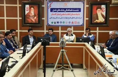 نشست هماهنگی بانک‌های عامل با بنیاد مسکن انقلاب اسلامی استان گلستان در راستای تحقق طرح نهضت ملی مسکن روستایی 