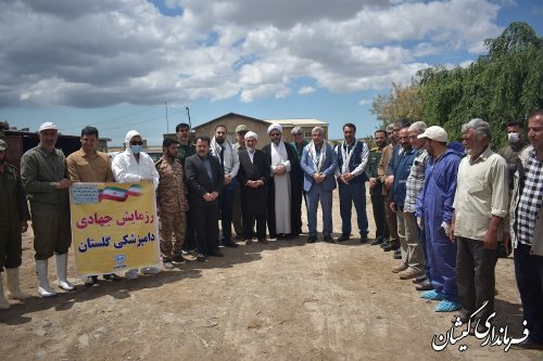 رزمایش جهادی دامپزشکی گلستان در شهرستان گمیشان