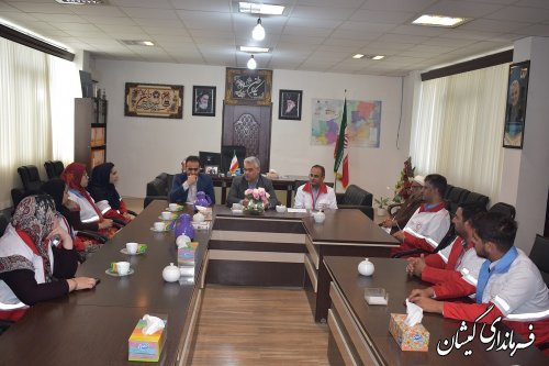 دیدار فرماندار گمیشان با مدیر و کارکنان هلال احمر شهرستان