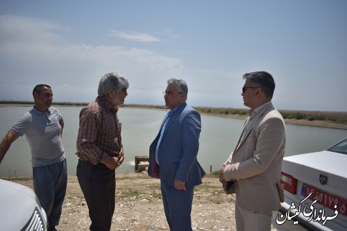 بازدید فرماندار گمیشان از آب بندان سیمین شهر 