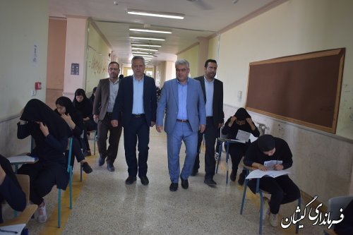 بازدید فرماندار گمیشان از حوزه های امتحان نهایی شهرستان