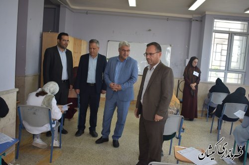 بازدید فرماندار گمیشان از حوزه های امتحان نهایی شهرستان