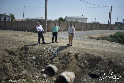 بازدید فرماندار گمیشان از کانال صفاایشان شهرستان 