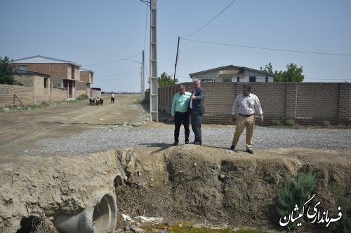 بازدید فرماندار گمیشان از کانال صفاایشان شهرستان 