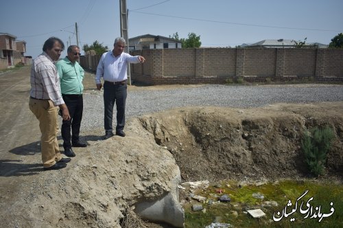 بازدید فرماندار گمیشان از کانال صفاایشان شهرستان 