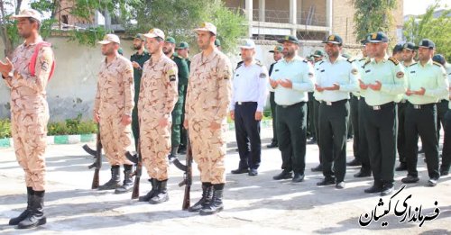صبحگاه مشترک نیروهای مسلح شهرستان گمیشان برگزار شد.