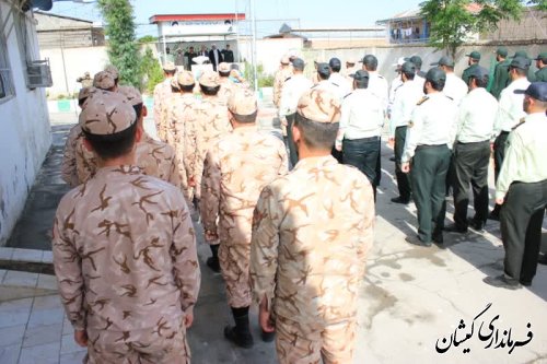 صبحگاه مشترک نیروهای مسلح شهرستان گمیشان برگزار شد.