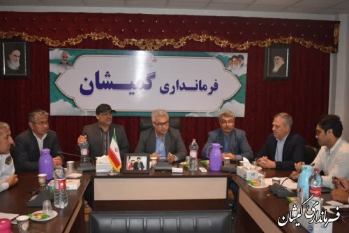 برگزاری جلسه شورای ترافیک شهرستان گمیشان
