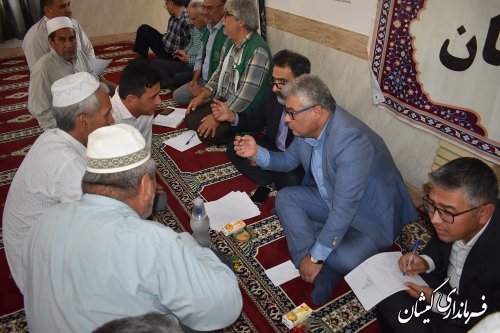 برگزاری میز خدمت در روستای قرنجیک گوکجلی شهرستان گمیشان