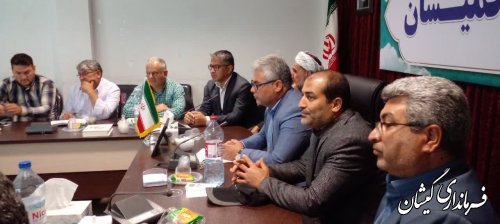حضور فرماندار گمیشان در جلسه طرح کالابرگی الکترونیکی استان
