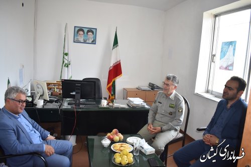 فرماندار گمیشان از اداره محیط زیست شهرستان بازدید کرد.