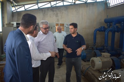 بازدید فرماندار گمیشان از مجتمع آب رسانی سیمین شهر
